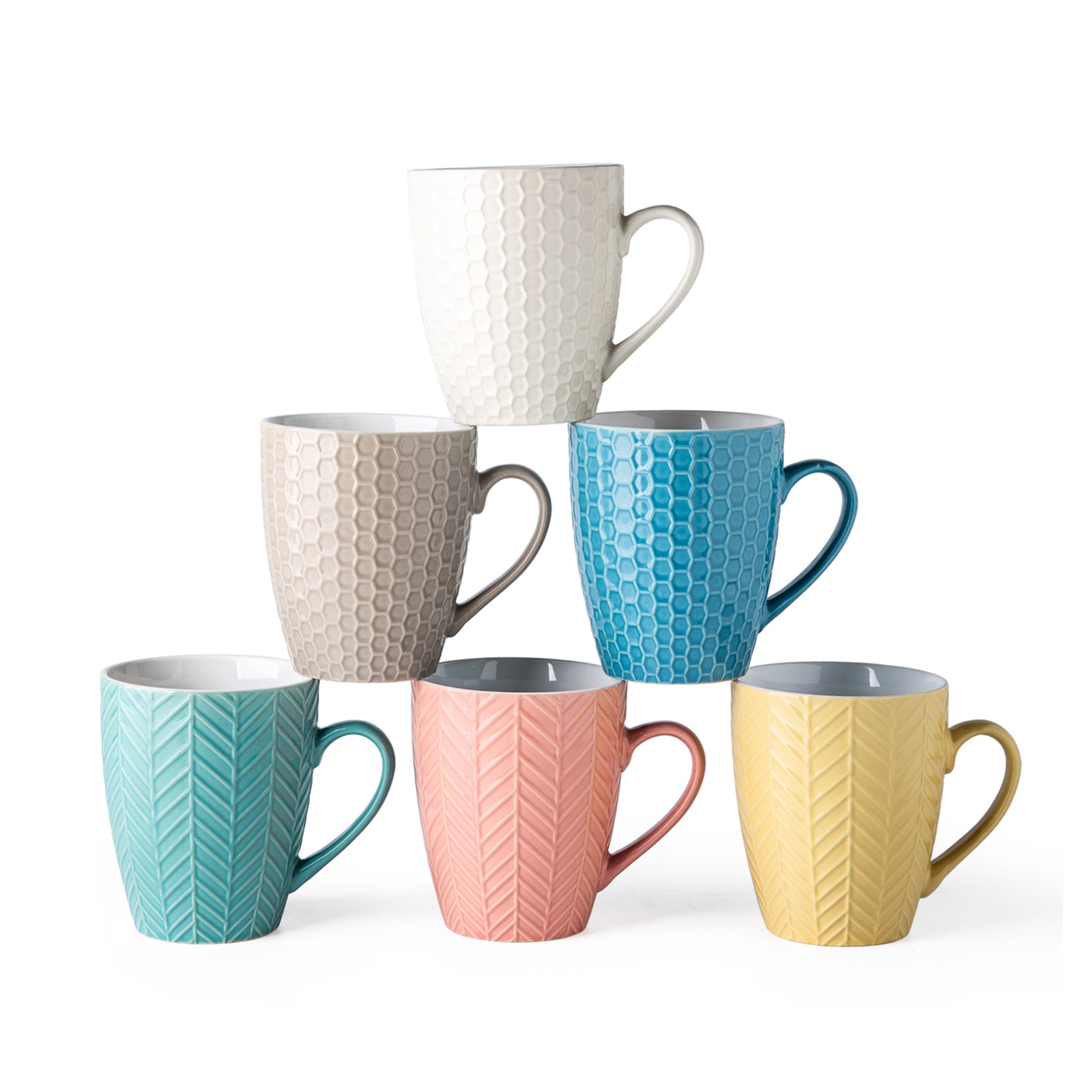 Morandi Color Ceramic Coffee Mugs Set of 6 (Large),18 oz Coffee Cups with  Handle, Latte Mug, Big Mug…See more Morandi Color Ceramic Coffee Mugs Set  of